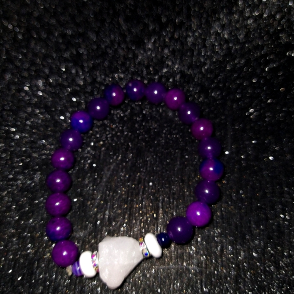 Handmade Purple Agate Bracelet